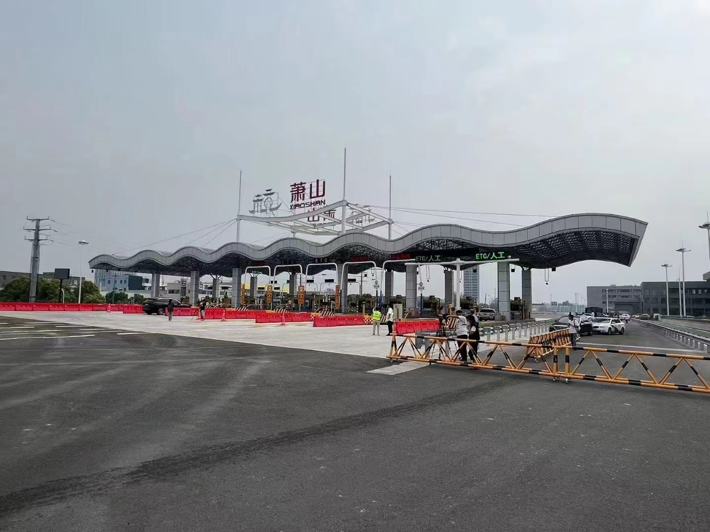 蕭山收費(fèi)站-高速入口匝道快速稱重！